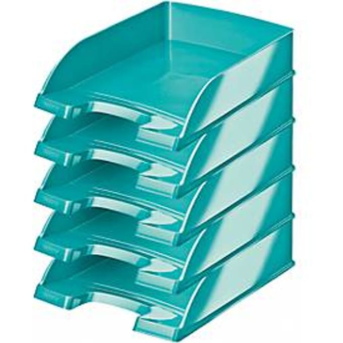 Brievenbak  Wow 5226 LEITZ®, ijsblauw, 5 stuks