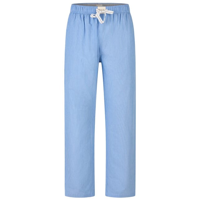 Phil & Co Heren Pyjama Set Lang Grijs/Blauw Gestreept - Maat XL