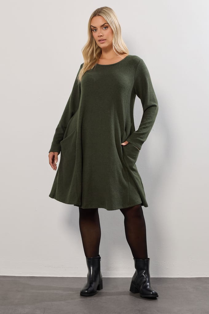 Yours Khaki Groene Soft Touch Zakjurk Size 42