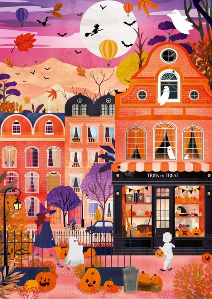 Pieces & Peace puzzel Trick or Treat - 1000 stukjes legpuzzel.