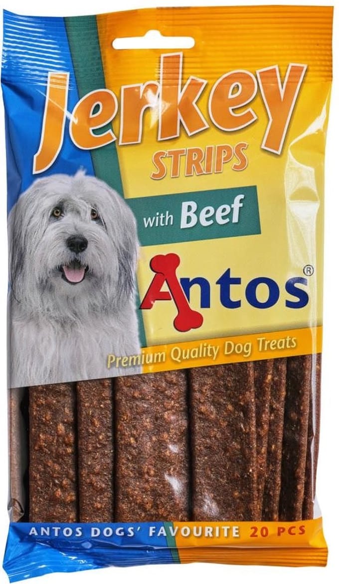 Antos Jerkey Strips Rund - hondensnack - 20 Stuks