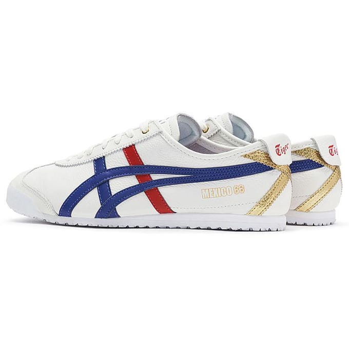 ASICS Mexico 66 Wit Donkerblauw Goud Unisex Sneakers D507L-0152 43.5 white
