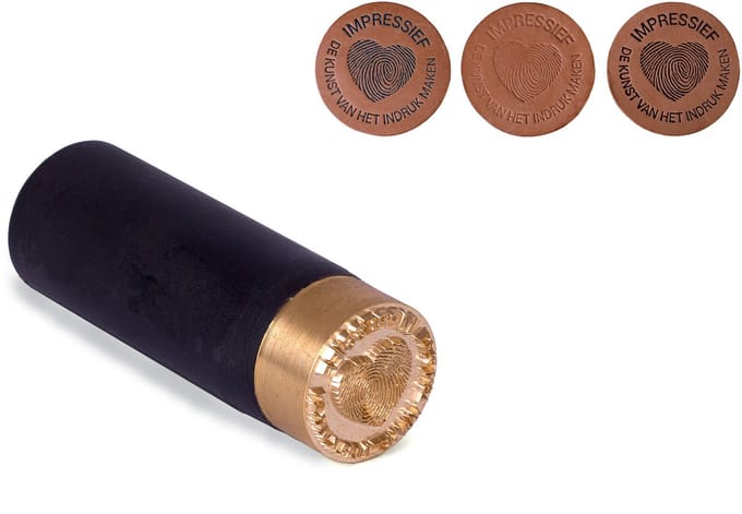 Leerstempel, rond 40mm