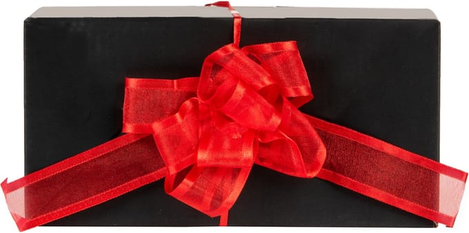 HOBI - 6 rode organza trekstrikken 10 cm voor decoratie