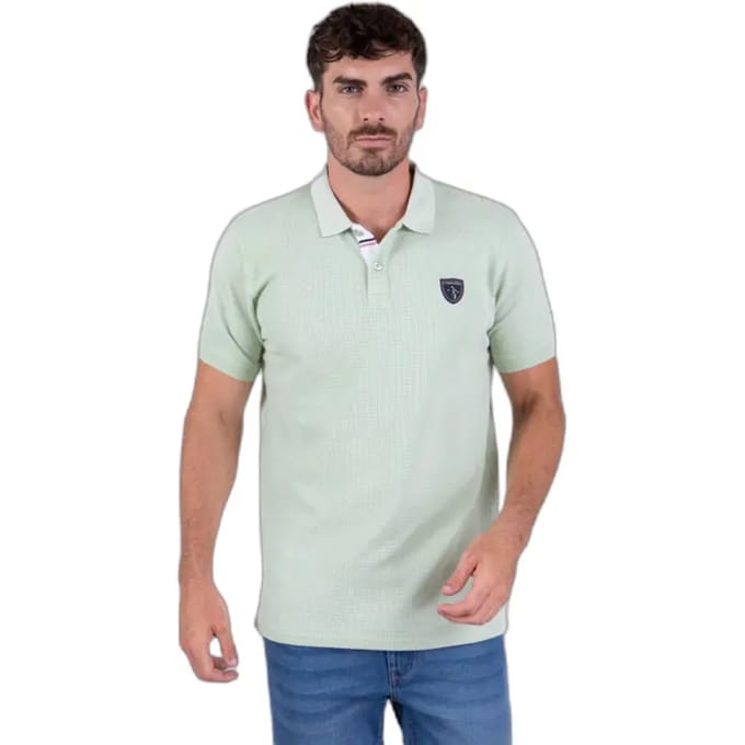 Polo in gewafelde stof Camberabero