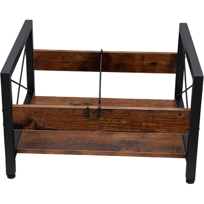 Recordhouder Vintage Multifunctioneel Grote Capaciteit Bureau Record Organizer voor DVD's CD's Documenten black