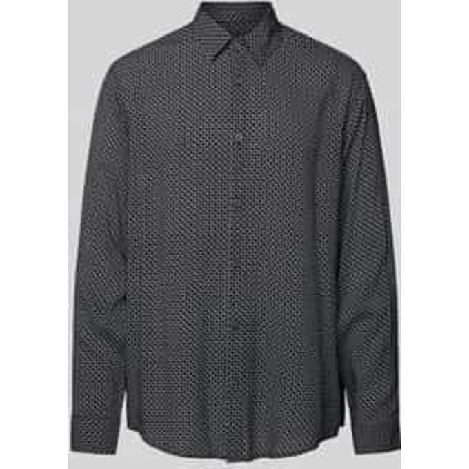 Regular fit vrijetijdsoverhemd van viscose met knoopsluiting