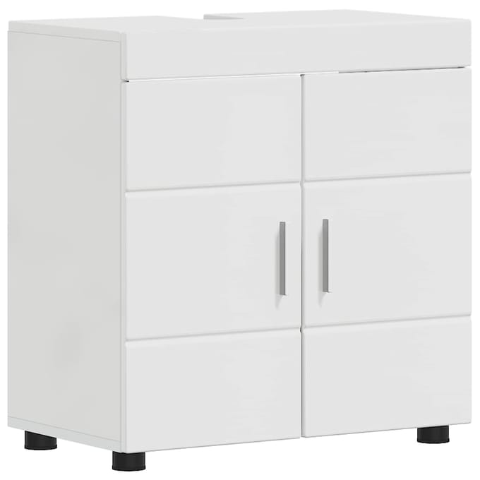 vidaXL - Badkamerkast - set - TULUM - Hoogglans - wit - 60 - x - 34 - x - 63 - cm