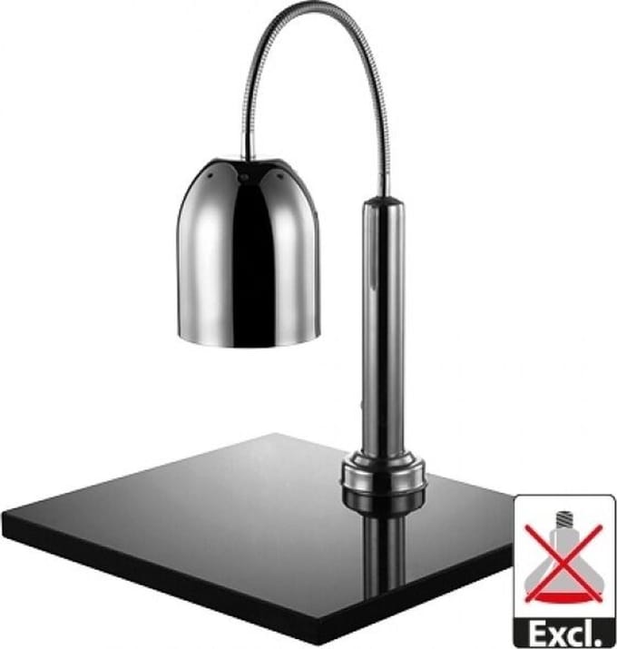 Warmhoudlamp, Enkel, Zilver, met Plaat, Horeca en Professioneel | CaterChef | 688260