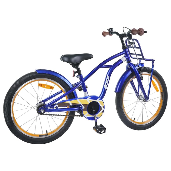 vidaXL - Kinderfiets - 18 - Inch - voor - 5-7 - jaar - oud - Donkerblauw