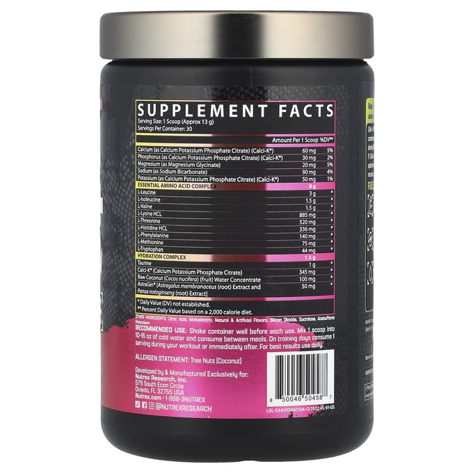 Nutrex Research EAA+ Hydration (30 serv) Pink Lemonade - Aminozuren - EAA