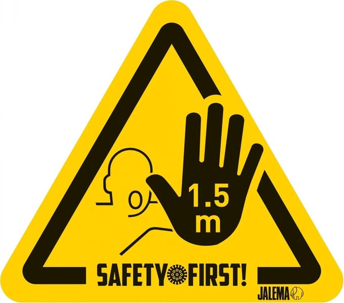 Waarschuwing (4 stks) Vloersticker