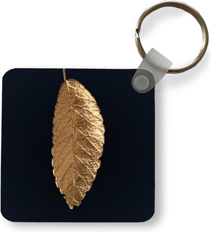 Sleutelhanger - Uitdeelcadeautjes - Bladeren - Zwart - Goud - Luxe - Natuur - Plastic