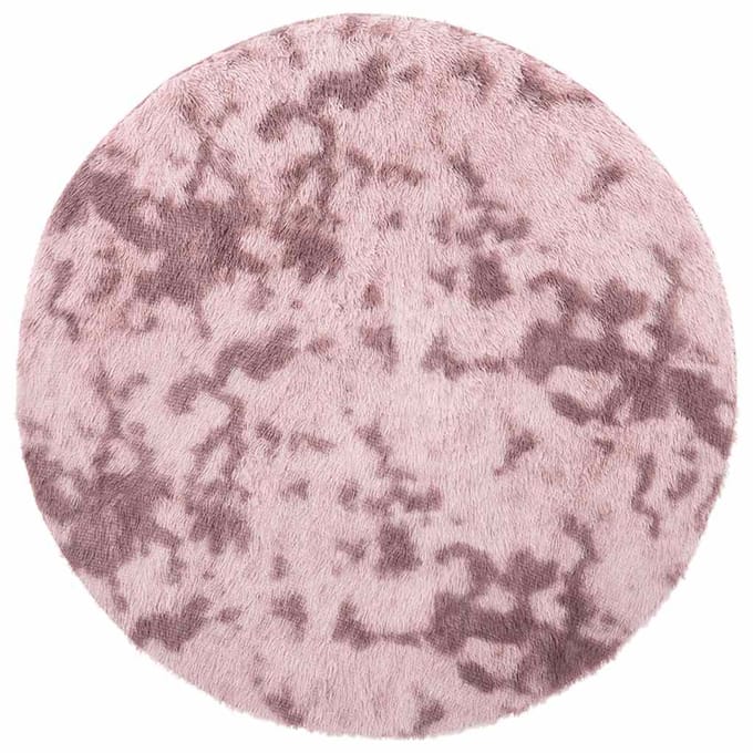 vidaXL - Hoogpolig - vloerkleed - NAVARRA - 200x200 - cm - polyester - stoffig - roze