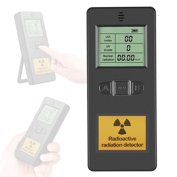 Draagbare draagbare nucleaire stralingsdetector voor huishoudelijk gebruik LCD-scherm Laboratorium Multifunctioneel veelkleurig