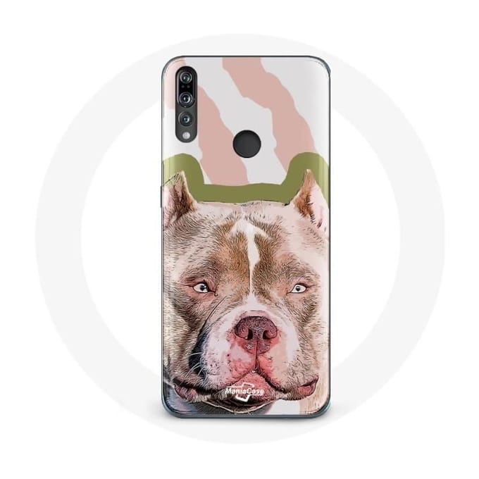 Coque pour Huawei P30 Lite - MANIACASE - Chien de Pitbull - Marron - Souple - Protection marron