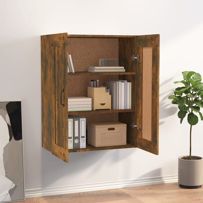 vidaXL - Hangkast - 69,5x32,5x90 - cm - gerookt - eikenkleurig