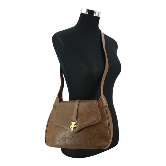 Gucci Vintage Leren Crossbodytas Hobo