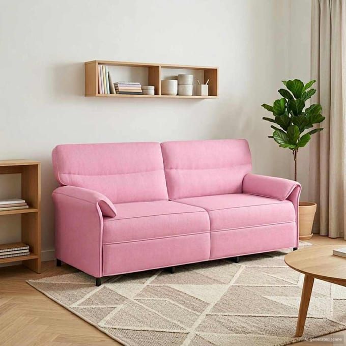 vidaXL - Bank - 100% - polyester - metalen - frame - MDF, - Multiplex