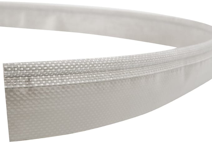 Caravanpees 7mm lichtgrijs enkele vlag