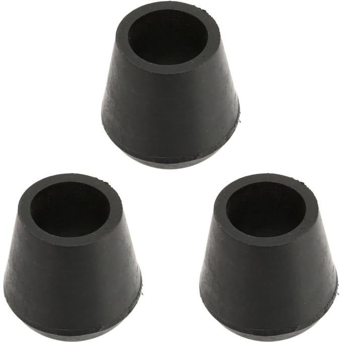 3 PCS Crutch Tips 22mm Inner Diameter Rubber Material Built in Copper Plate Walking Cane Tips for black