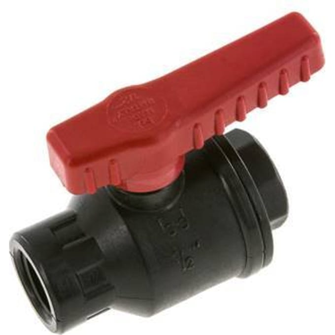 PP 2-Weg Kogelkraan G 1/2'' PTFE/FKM
