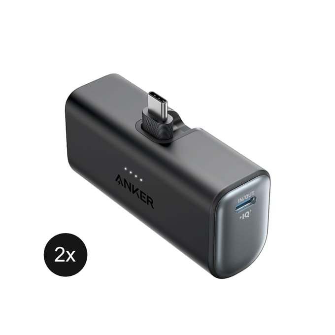 Externe Batterij Anker Nano, 5000mAh, 22.5W, PD, 2 x USB-C, Zwart A1653H11