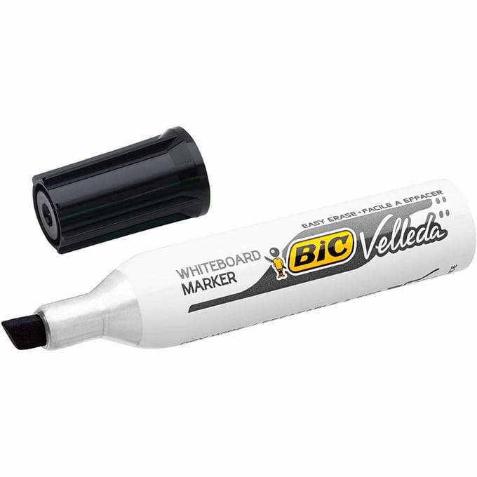 BIC Whiteboardmarker Velleda 1781 - Beitel tip -  Zwart