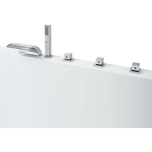 Caribia 5-hole waterfall faucet with hand shower 80722