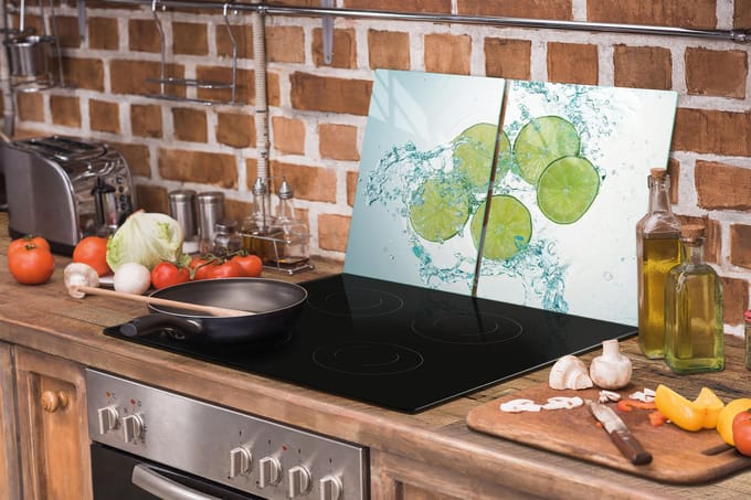 TMK ArtDeko - Beschermende Glasplaat - Limon - 75x52 cm - Krasbestendig