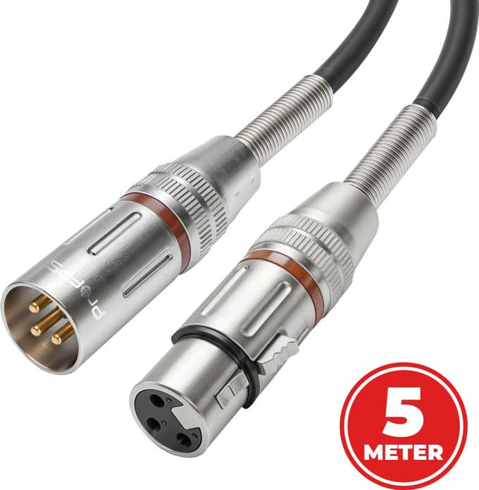 ProFPS XLR Kabel - Microfoon Kabel - 5 Meter - 3-Pin - OFC Koper