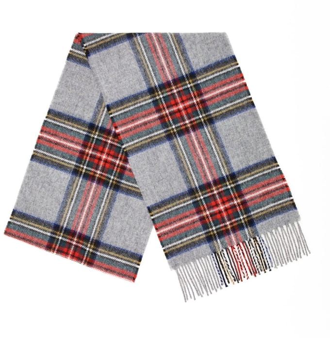 Sjaal Tartan Grey Stewart - Merino Lamswol - 25 x 190 - Bronte by Moon