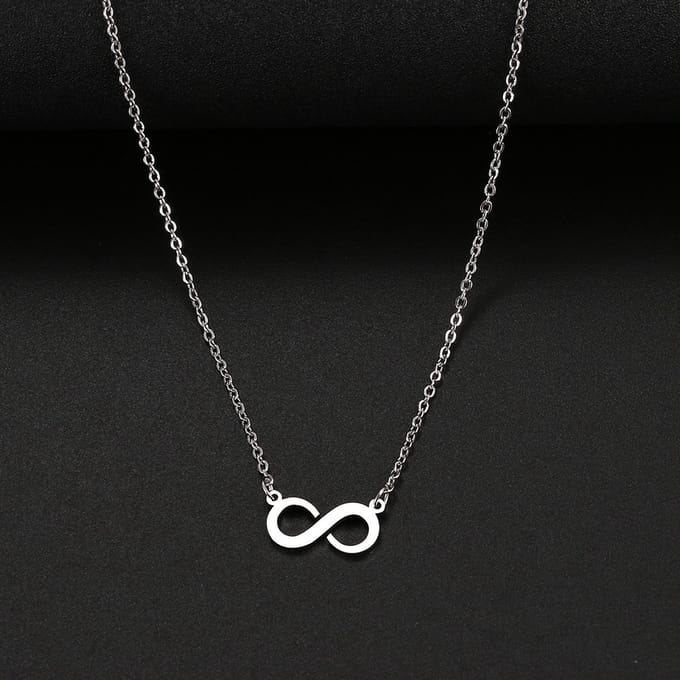 Sorprese Ketting - Infinity - Zilverkleurig - Ketting Dames - 45 cm - cadeau - Model Y