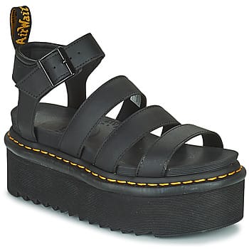 Sandalen met sleehak Dr. Martens Blaire Quad Black Hydro