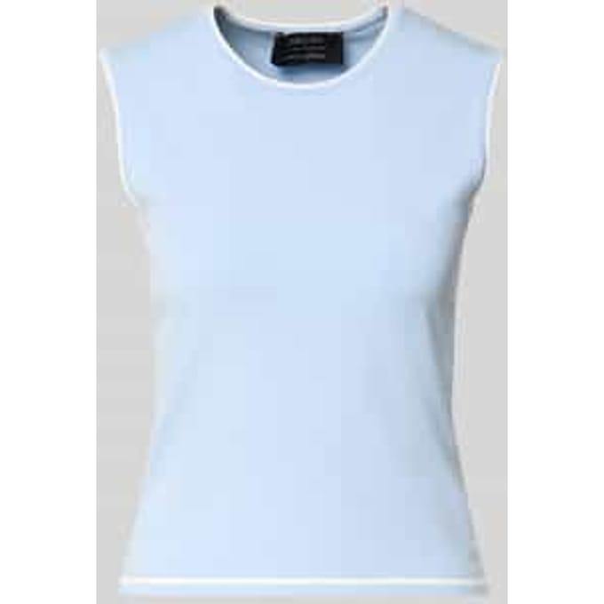 Gebreid shirt van viscosemix in mouwloos design
