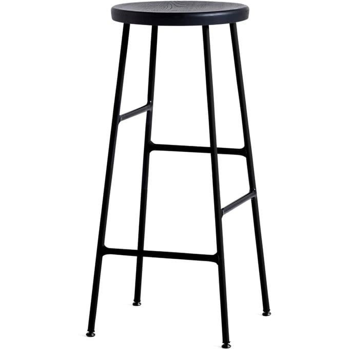 HAY - Cornet barkruk - Eiken zwart - soft black - laag - bruin
