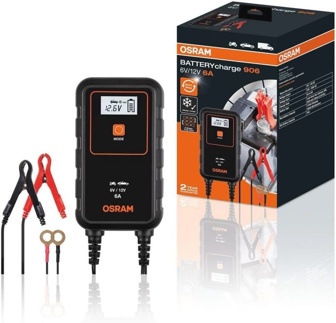 Slimme Acculader 6A voor 12V Voertuigen - Batterijonderhoud en Opladen