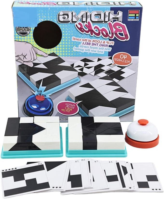 Puzzelblokken Kinderen - Hersenkrakers Denkpuzzels - Cognitieve Ontwikkeling - Met Opbergbak - 26 x 26 cm - Multicolor