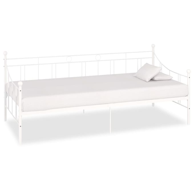 vidaXL - Slaapbank - metaal - wit - 90x200 - cm