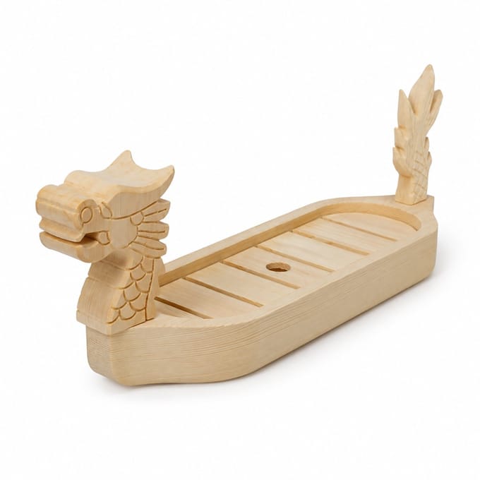 JustValue sushi boot van hout - 50 cm - drakenboot - dienblad voor sushi en sashimi