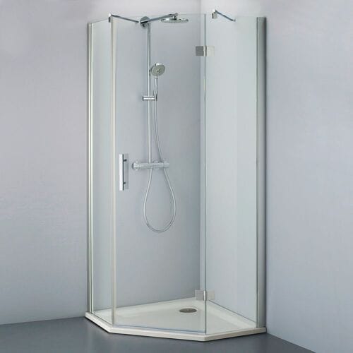 Steinkamp Lifestyle pentagonal shower 3-piece 90 x 90 cm stop right incl. easypearl EHSTFE090R