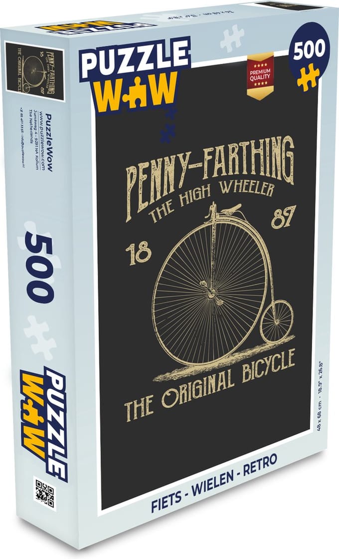 Puzzel Fiets - Wielen - Retro - Legpuzzel - Puzzel 500 stukjes