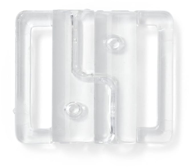 Prym Bikini Ceintuursluiting Transparant 25 mm – Kunststof Sluiting – Bikini Haak – 1 Set