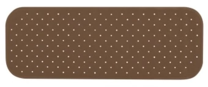 Antislip Douchemat Met Zuignappen - Antibacterieel, Wasbaar, 36 x 97 cm, Bruin