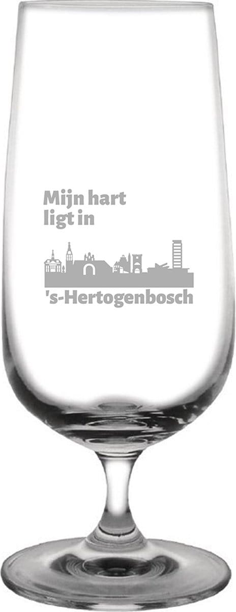 Gegraveerde bierglas op voet 41cl Den Bosch