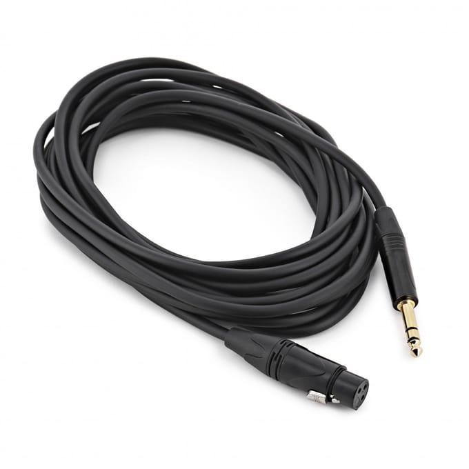 XLR (F) - TRS 6.35mm Jack Pro Cable, 10m