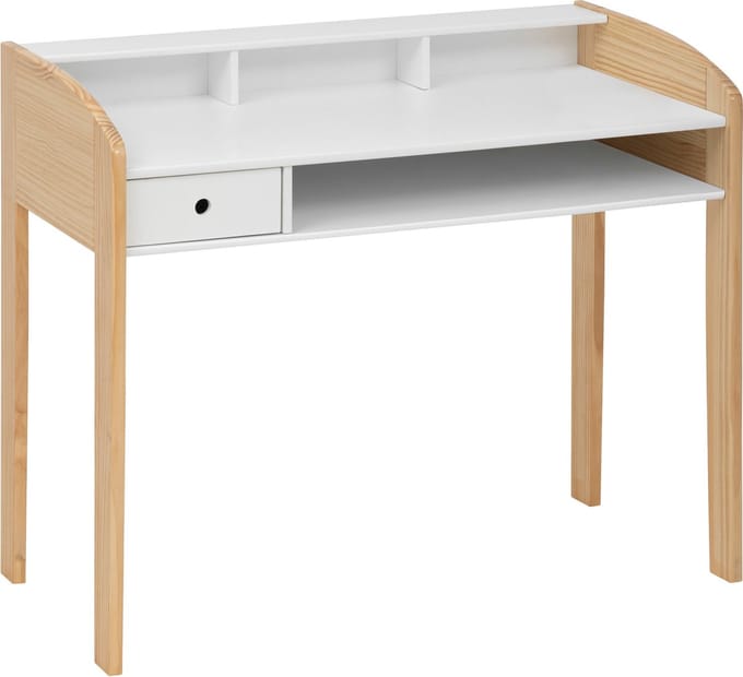 Atmosphera Kids Tod Kinderbureau 100x52x85cm - Wit/Naturel