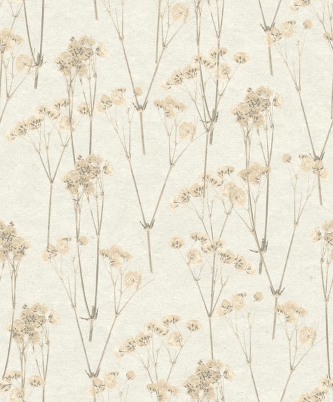 Decoprint Herbarium Behang met katoentakken - HE27240   5415058080556   Behang