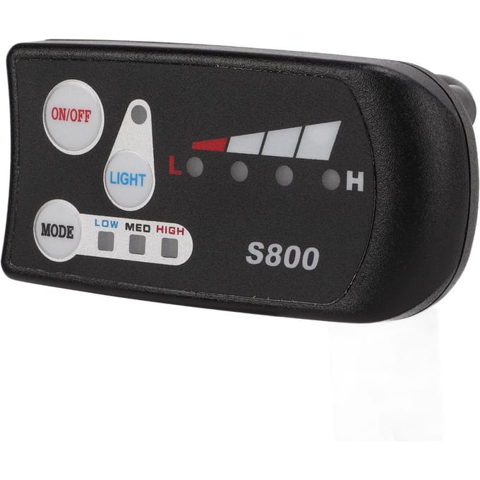 36V 48V Elektrische Fiets S800 LED Display Bedieningspaneel Waterdicht Motorcontroller Display Meter voor Elektrische Fiets gray