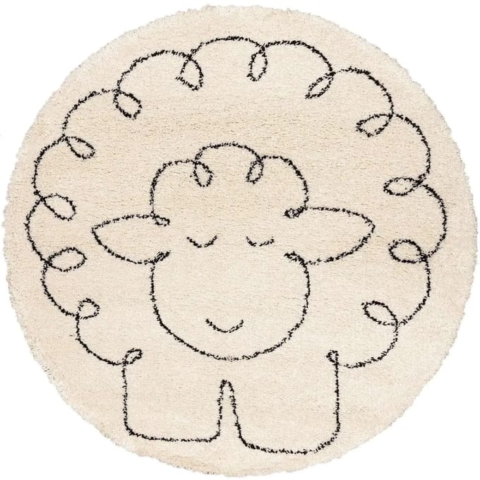 Slaapkamer tapijt Yellow Tipi Fluffy Sheep